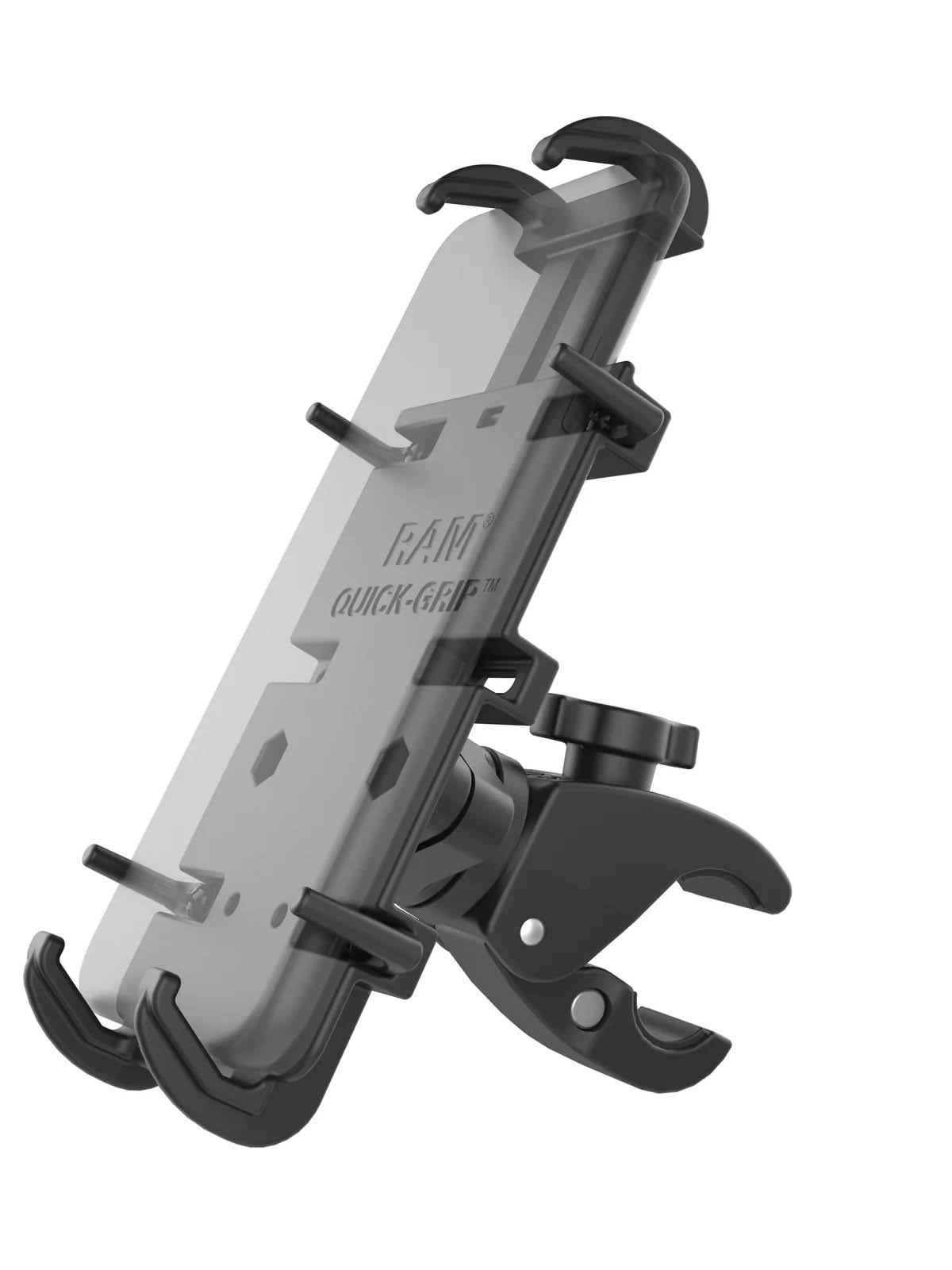 RAM Mounts Tough-Claw (klein) mit Quick-Grip XL Universal-Halteklammer für Smartphones - für Durchmesser 15,9-29,0 mm