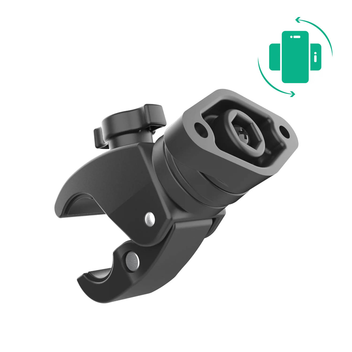 RAM Mounts Tough-Claw (klein) mit rotierender Diamond-Aufnahme - für 15,88-28,96 mm Durchmesser, 2-Loch AMPS Anbindung