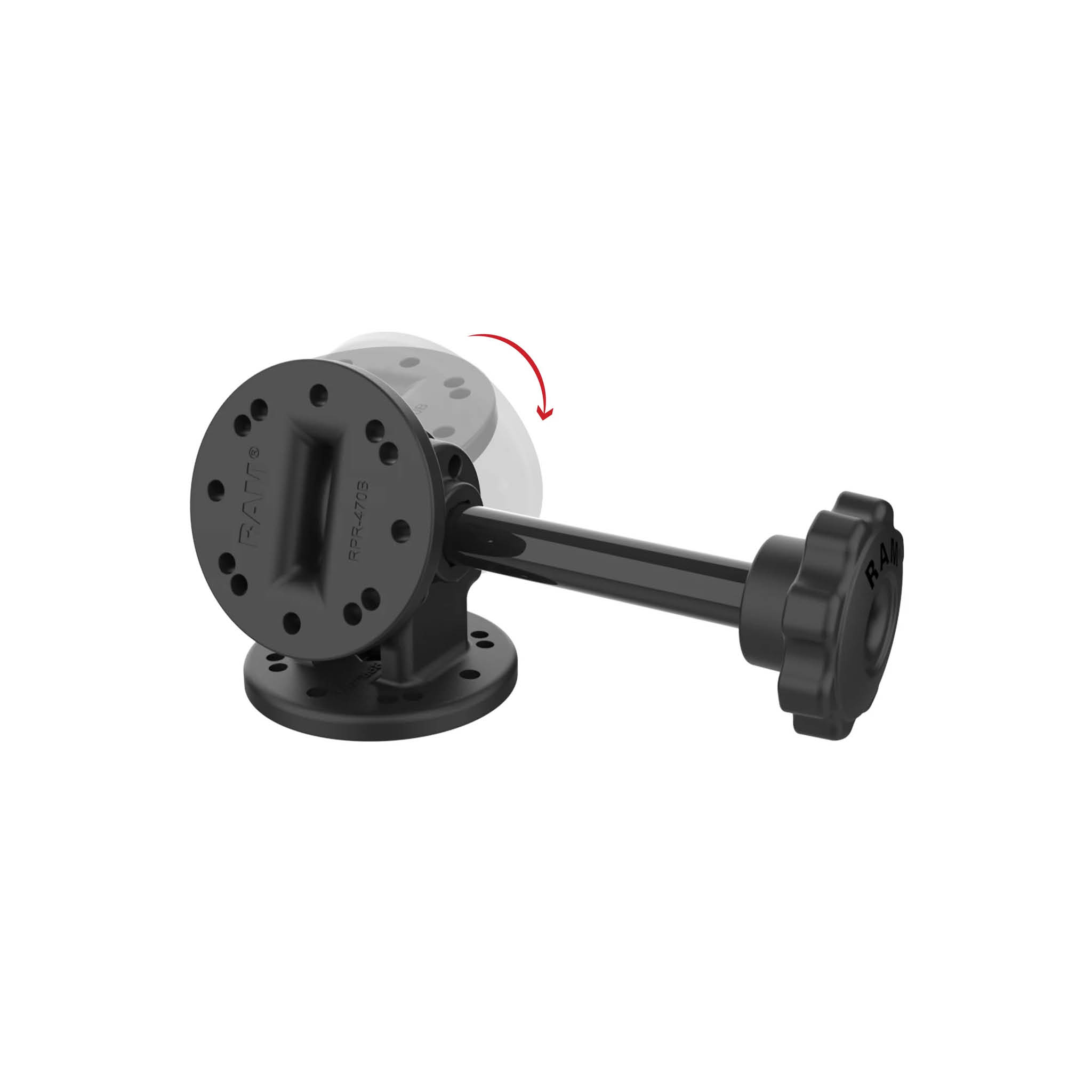 RAM Mounts Drehgelenk-Halterung (Verbundstoff) mit Arretier-Adapter - 2-/4-Loch AMPS