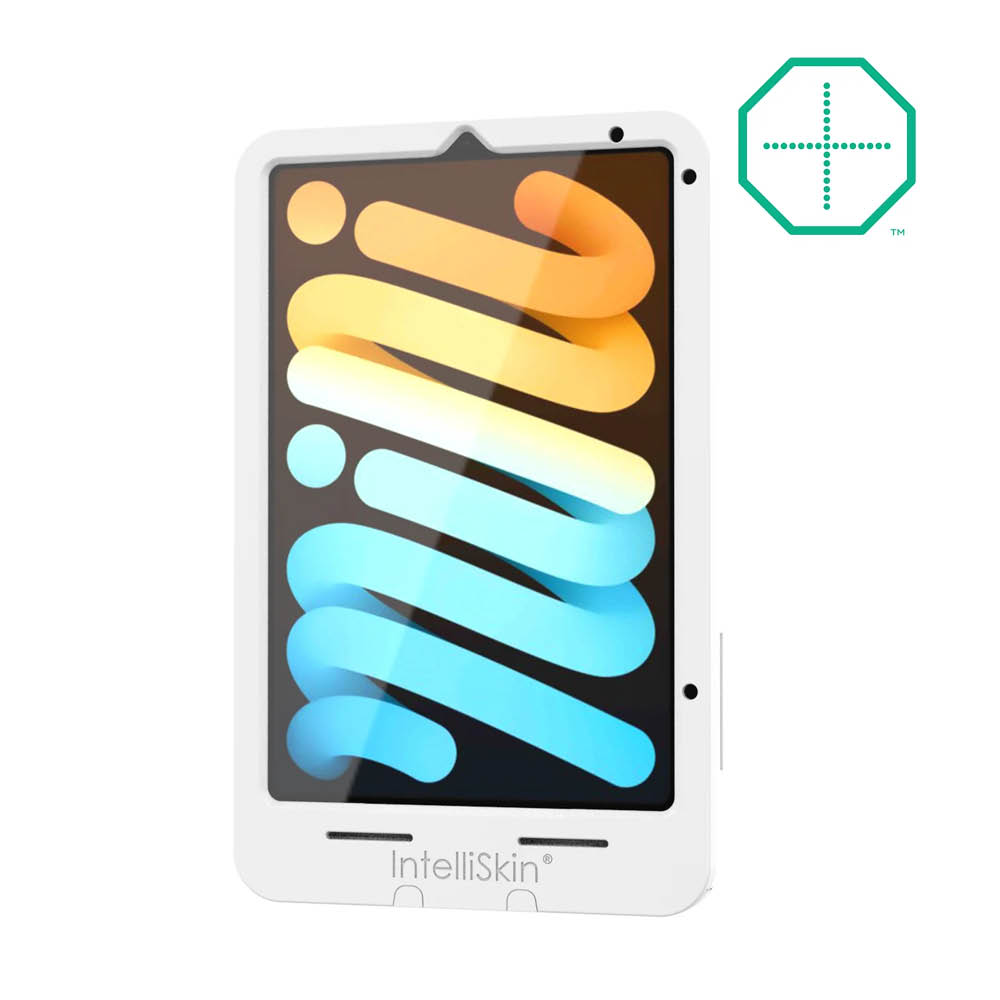 RAM Mounts IntelliSkin Thin Case Ladeschutzhülle für Apple iPad mini 6 & mini (A17 Pro) - GDS-Technologie, Rückseitige Pogo-Pads, USB-C-Anschluss (Extern) - Grau, hellgrau