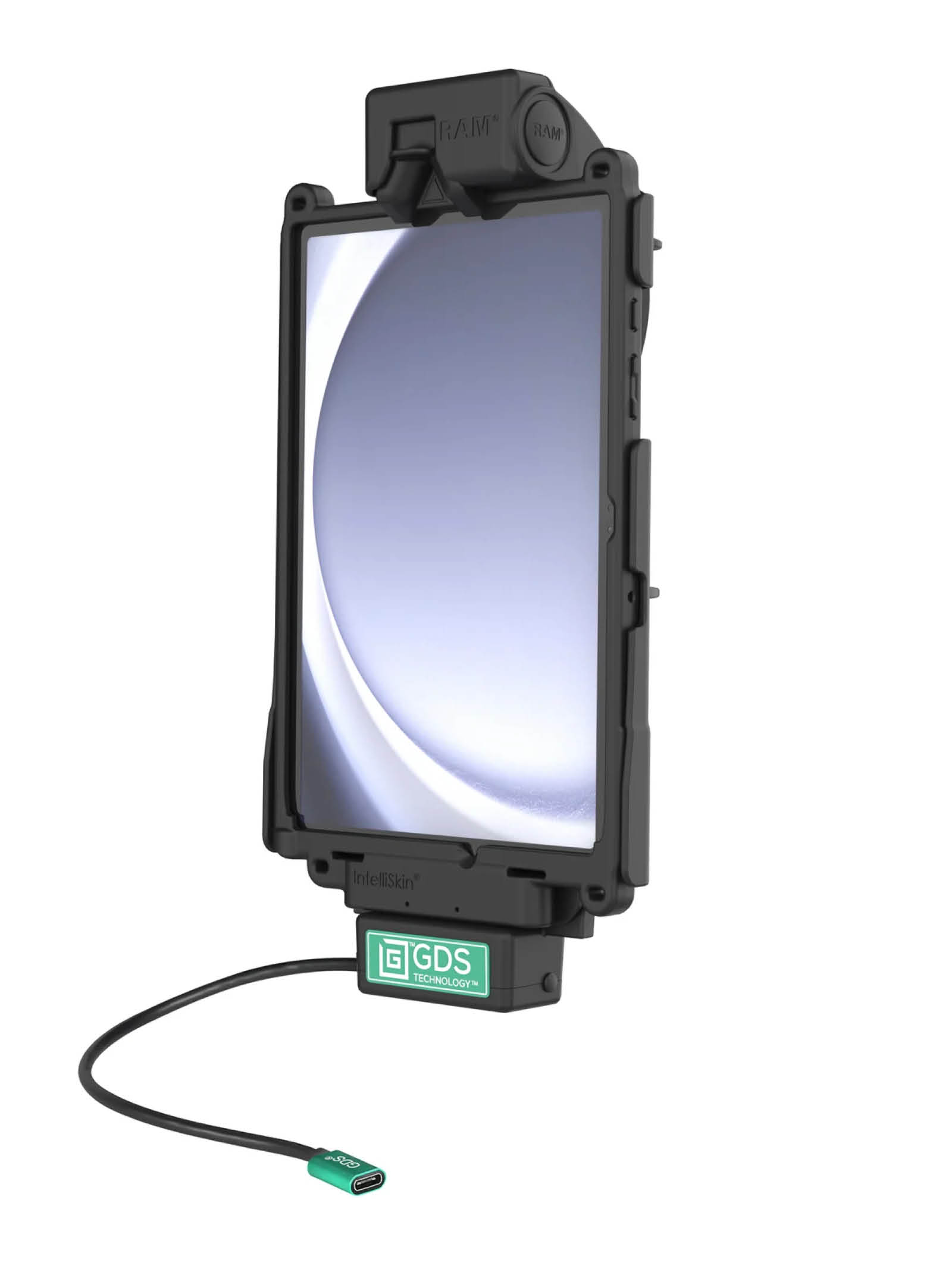 RAM Mounts GDS Tough-Dock Holder (Latch) for Samsung Tab A9+ & A11+ - in IntelliSkin Next Gen Protective Sleeve - USB-C Connector