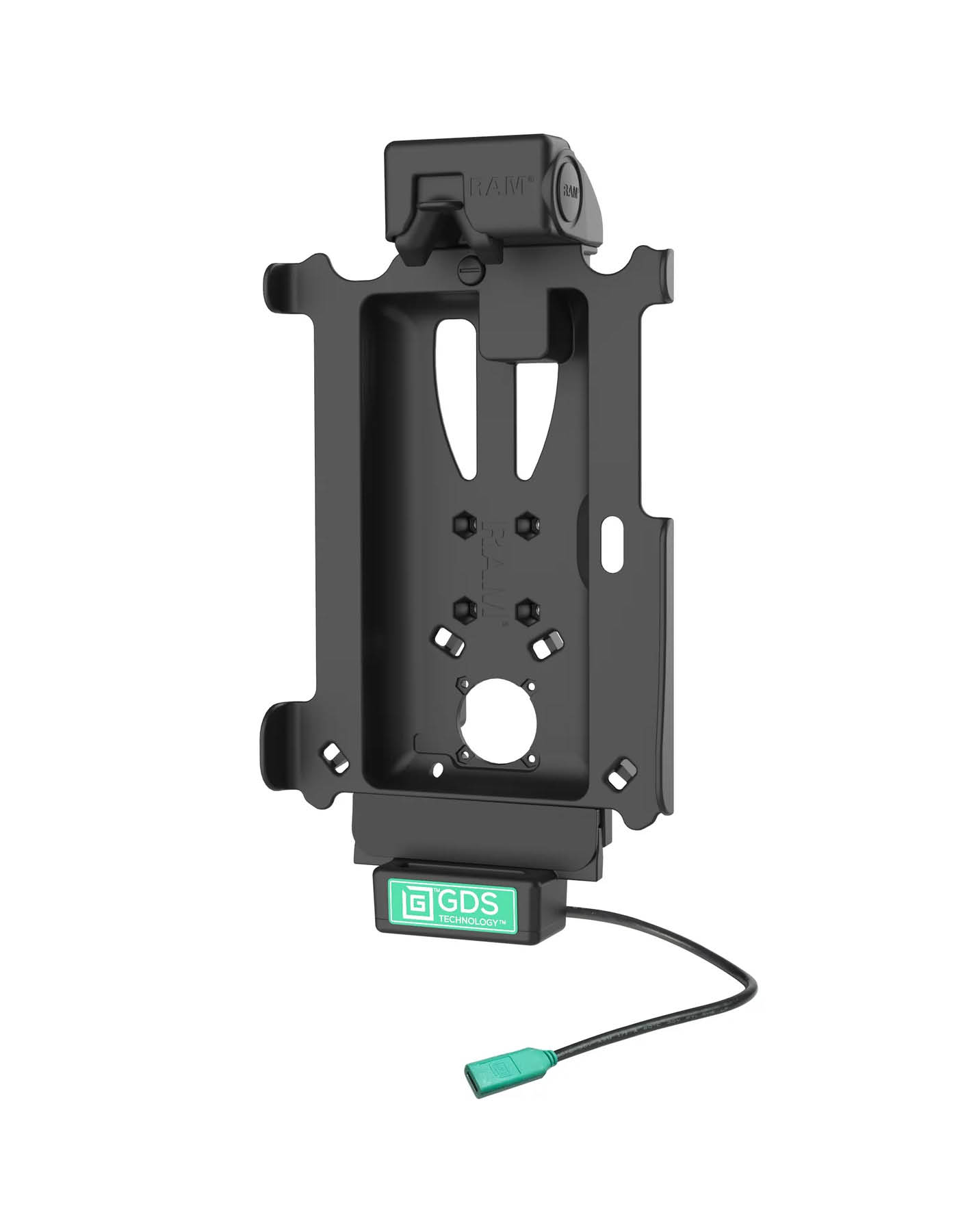RAM Mounts GDS Tough-Dock Halteschale (Schnappverschluss) für Samsung Tab Active4 Pro & Active5 Pro - in IntelliSkin Schutzhülle - USB-C-Anschluss