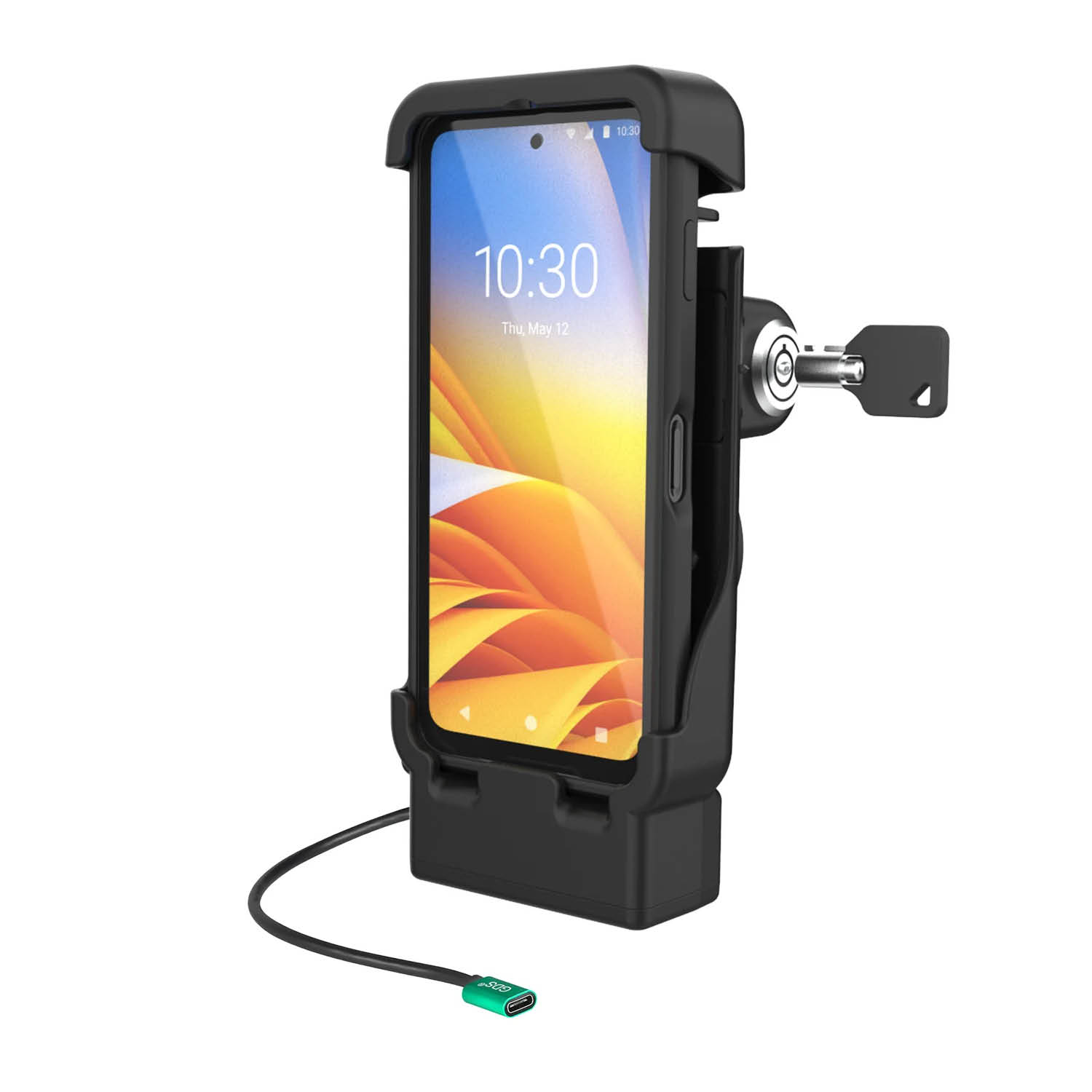 RAM Mounts Fahrzeug Ladestation für Zebra EM45 - abschließbar USB-C, 2-Loch AMPS