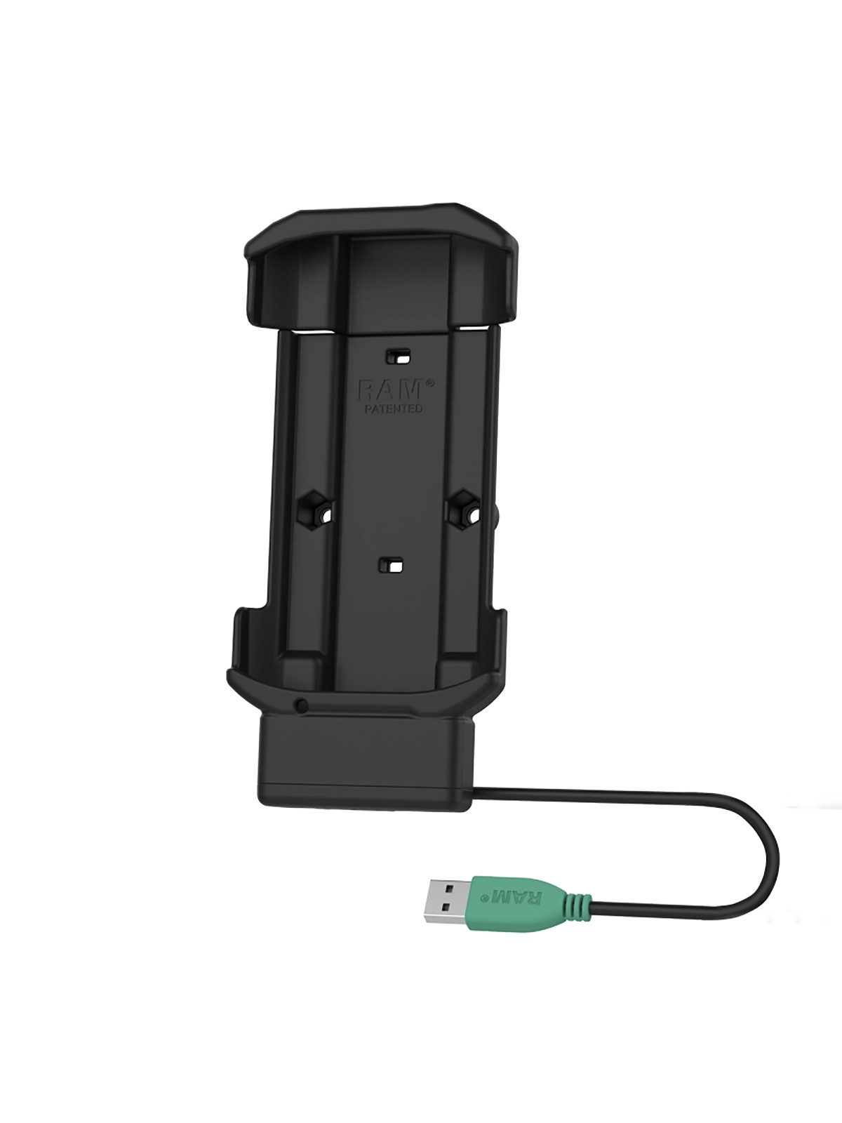 RAM Mounts Form-Fit Halteschale für Zebra TC21/26 - USB-A Stromanbindung, AMPS-2-Loch Aufnahme, Schrauben-Set