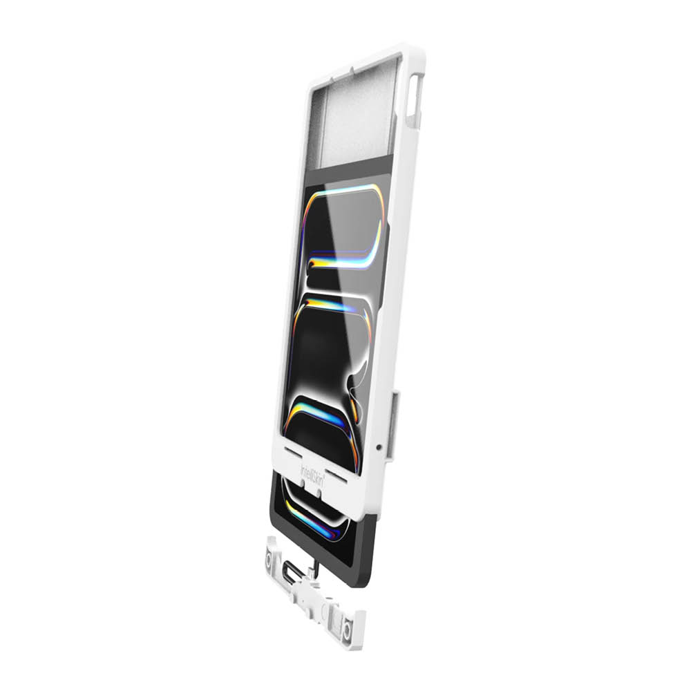 RAM Mounts IntelliSkin Thin Case Ladeschutzhülle für Apple iPad Pro 11 (M4) - GDS-Technologie, Rückseitige Pogo-Pads, USB-C-Anschluss (Extern), hellgrau