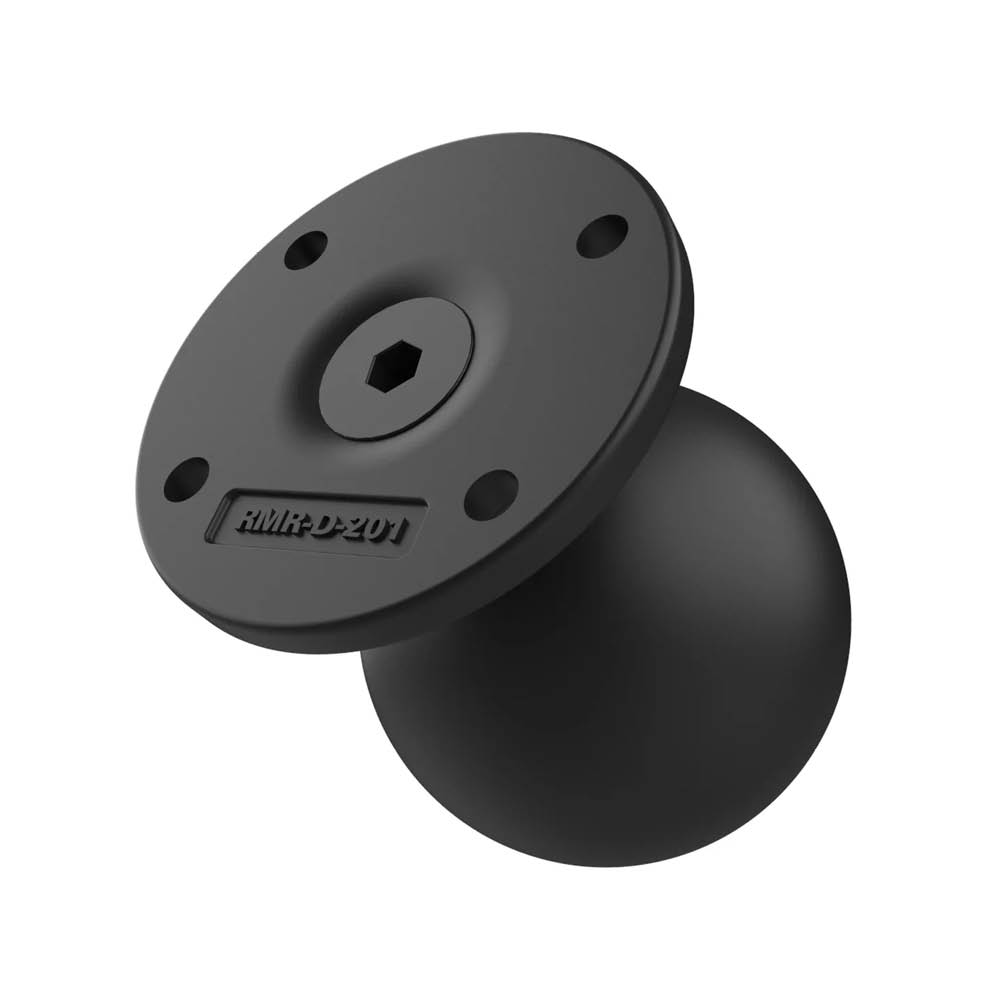 RAM Mounts runde Basisplatte mit Stahl verstärktem Post - D-Kugel (2,25 Zoll), 61,9 mm Durchmesser, 4-Loch AMPS