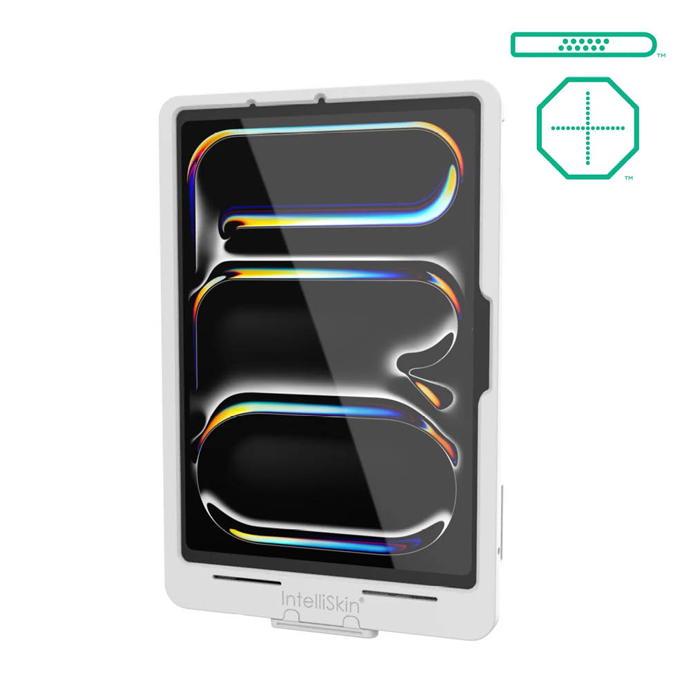 RAM Mounts IntelliSkin Thin Case Ladeschutzhülle für Apple iPad Pro 11 (M4) - GDS-Technologie, Pogo-Pads Unten & Rückseitig, USB-C-Anschluss (Extern), hellgrau