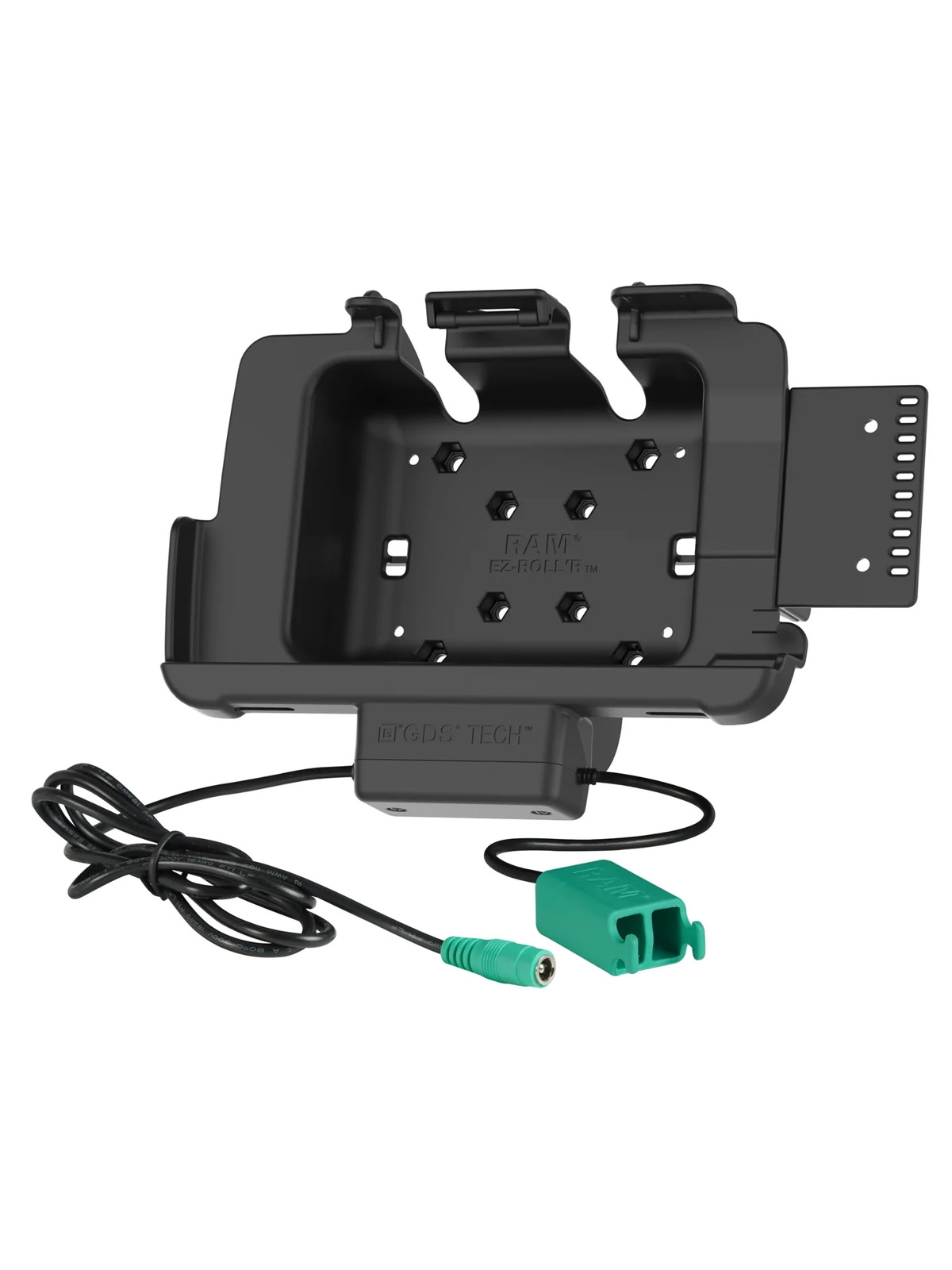 RAM Mounts Tough-Dock Halteschale für Zebra ET4x 8 Zoll Tablets im Zebra-Schutzrahmen - Stromanbindung 5,5 mm Klinkenstecker, Dual USB-A, AMPS- u. VESA-Aufnahme