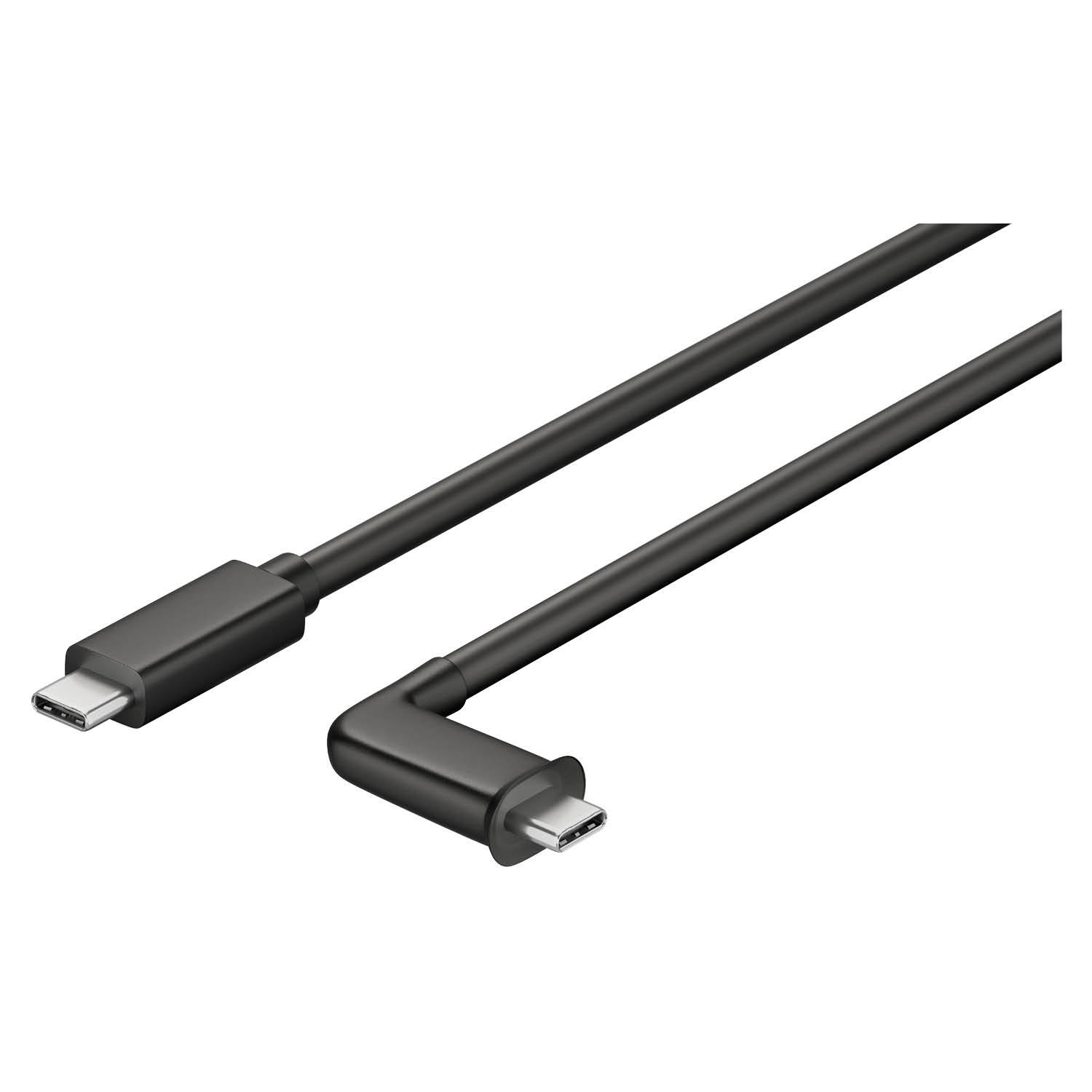 USB-C auf USB-C Kabel - gewinkelter Stecker mit IP54-Schutz, Kabellänge 150 mm