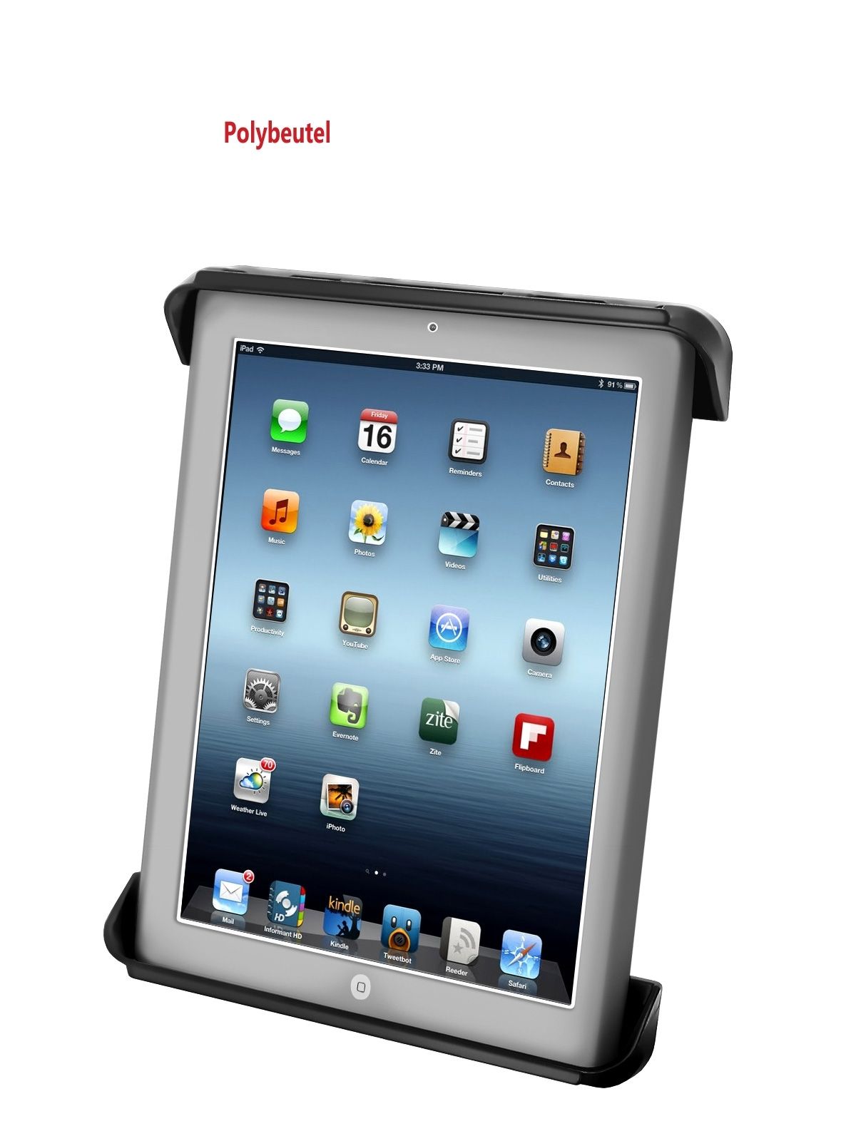 RAM Mounts Universal Tab-Tite Halteschale für Apple iPad 1-4 (mit/ohne Schutzhüllen/-gehäuse) - AMPS-Aufnahme, Schrauben-Set