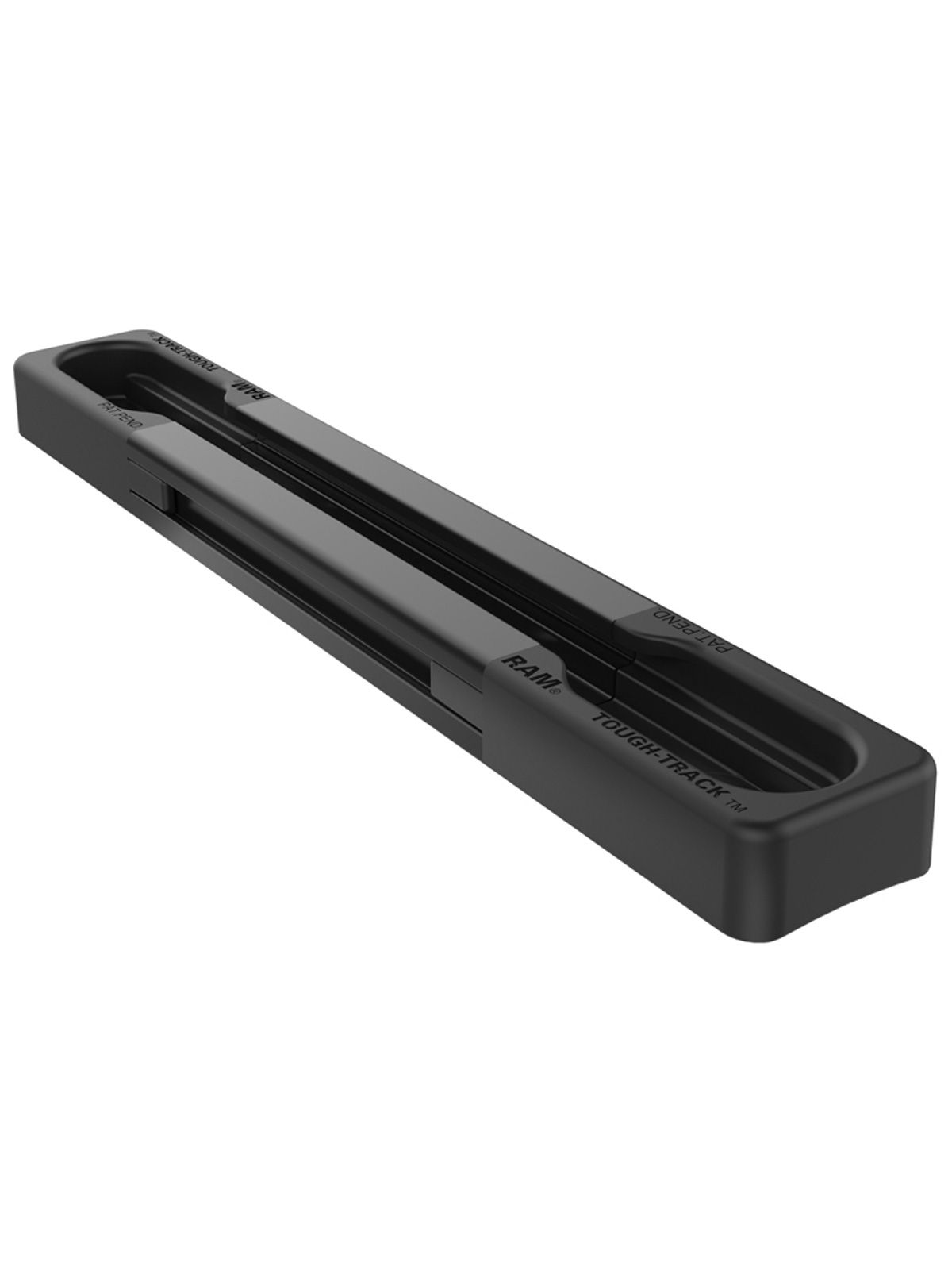 RAM Mounts Aluminium Tough-Track Schiene inkl. Endkappen - schwarz, Innenlänge 76,2 mm (3 Zoll)