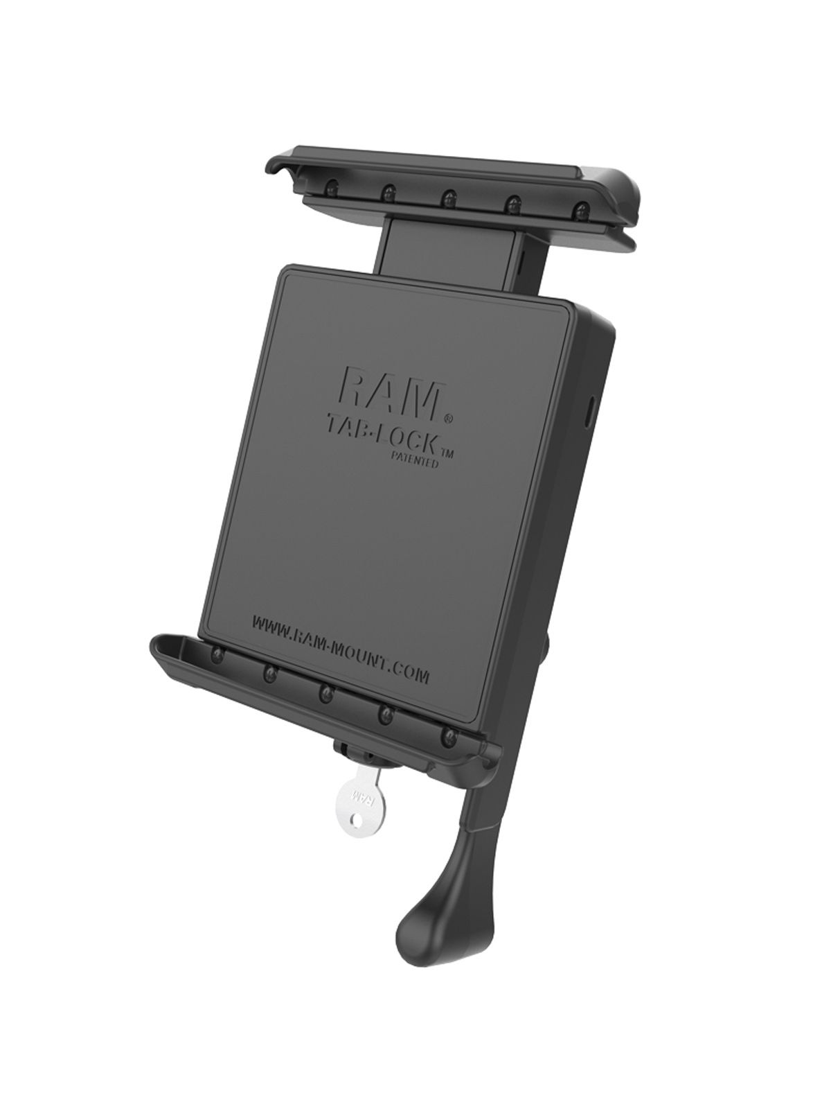 RAM Mounts Universal Tab-Lock Halteschale (abschließbar) für 7 Zoll Tablets wie Amazon Kindle Fire / Apple iPad mini / Google Nexus 7 (ohne Schutzgehäuse/-hüllen) - AMPS-Aufnahme, Schrauben-Set