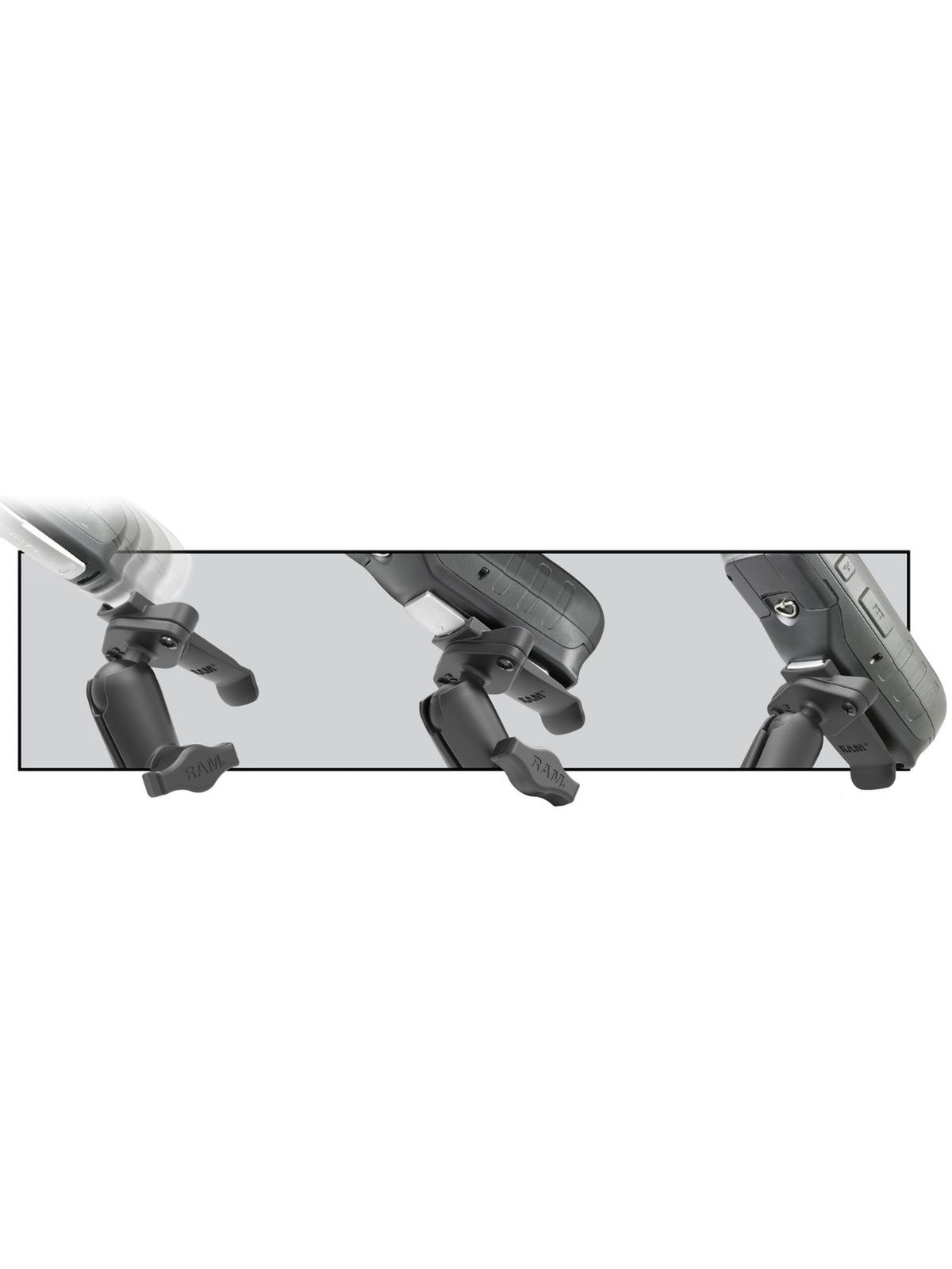 RAM Mounts Adapter für diverse Garmin Handgeräte inkl. Diamond-Basisplatte (Trapez) - B-Kugel (1 Zoll), Schrauben-Set