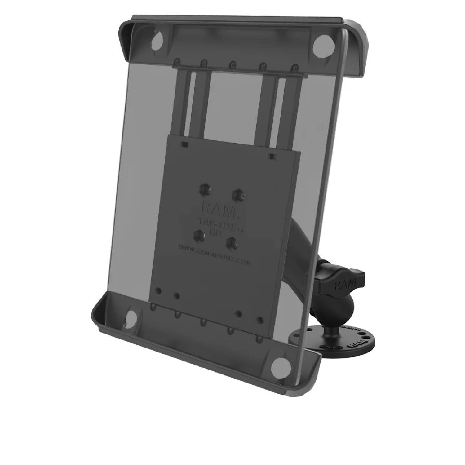 RAM Mounts Tab-Tite Universalhalterung-Set für 10 Zoll Tablets - B-Kugel (1 Zoll) - 2x Runde Basisplatten (AMPS) - Mittlerer Verbindungsarm (ca. 94,74 mm) - Schrauben-Set