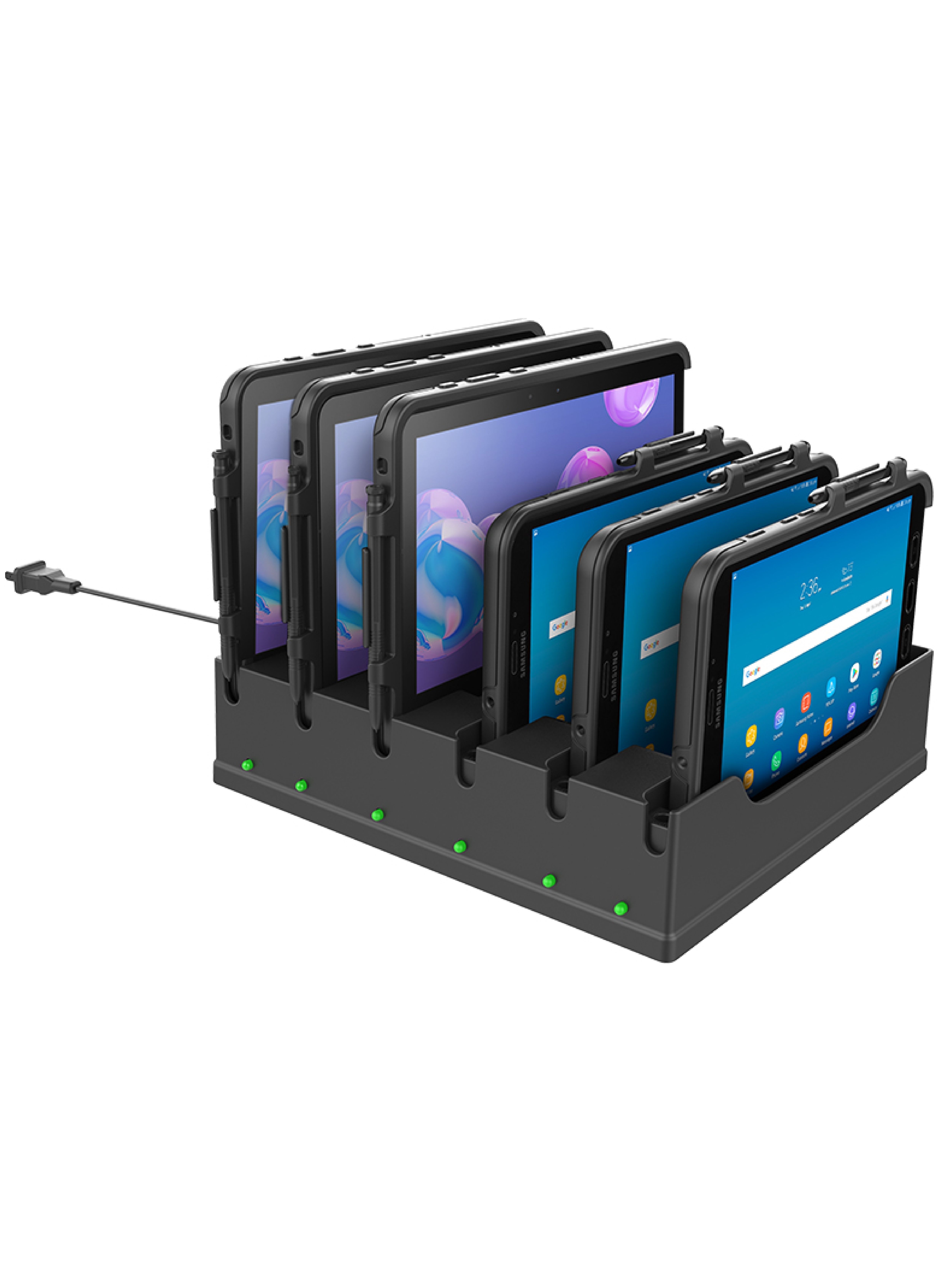 RAM Mounts 6-fach Tisch-Ladestation für Samsung Tab Active 3 / 2 / Pro in OtterBox uniVERSE Gehäusen