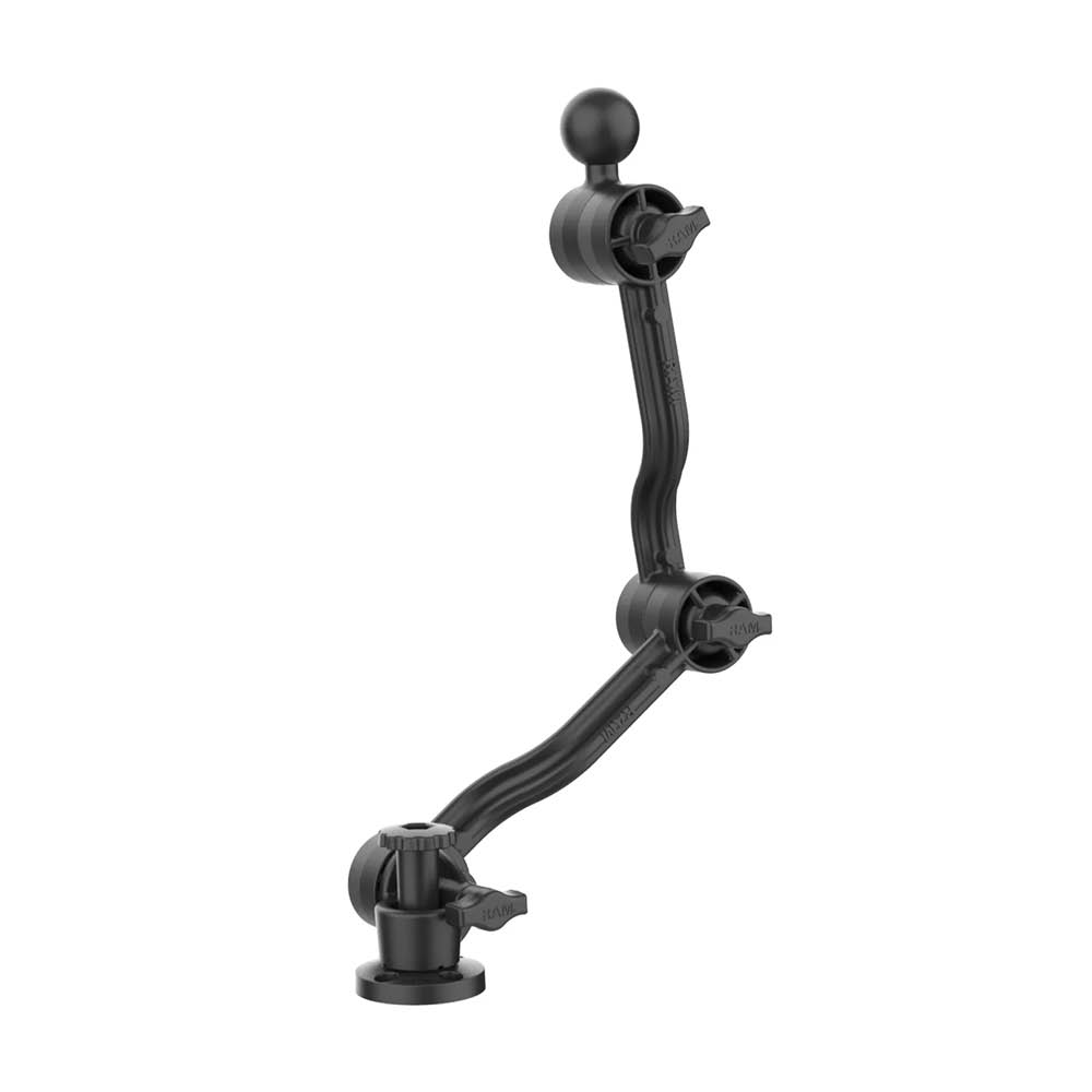 RAM Mounts Verbundstoff Doppel-Ratchet-Arm (50 cm) - C-Kugel (1,5 Zoll), 4-Loch AMPS