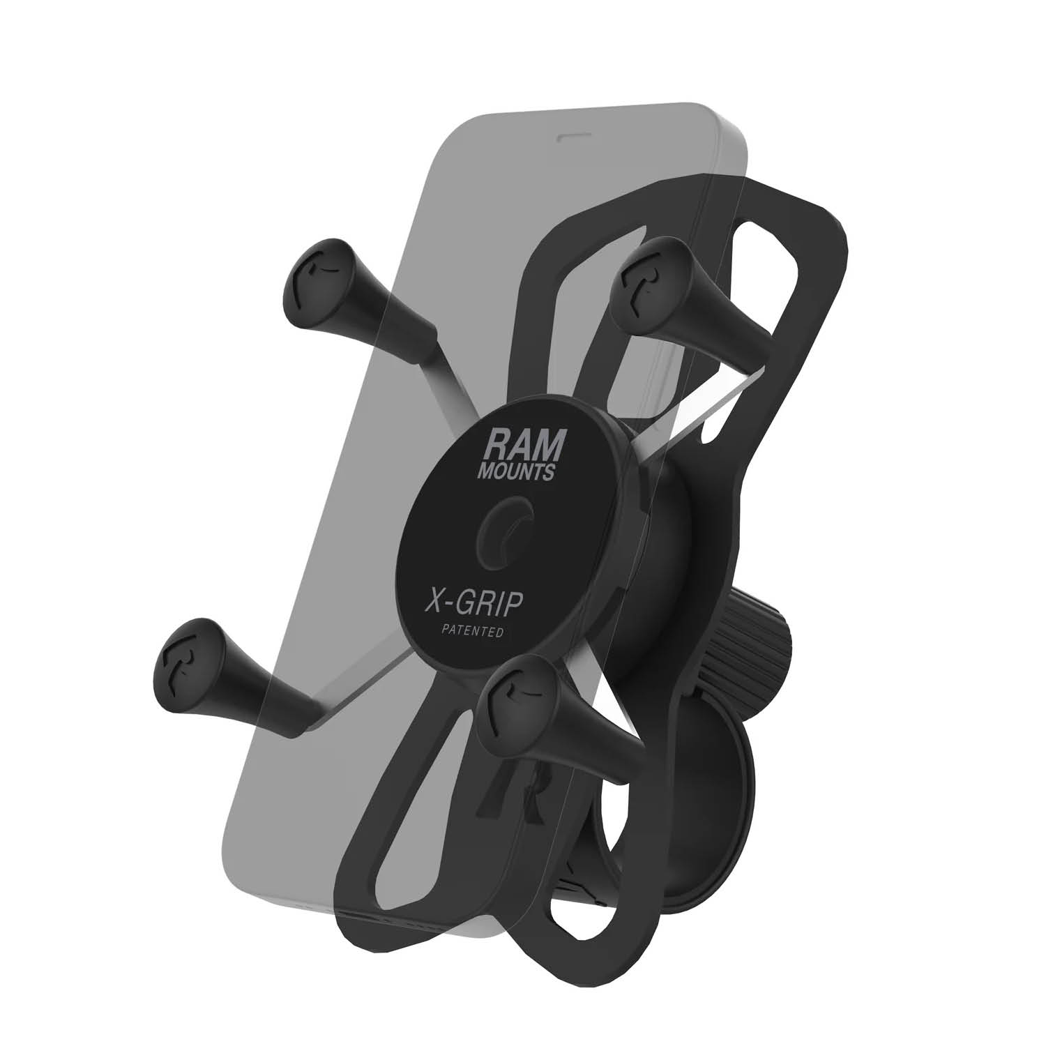 RAM Mounts X-Grip Tough-Strap Lenker-Halterung für Smartphones - Bis 82,55 mm Breite - Durchmesser von 22,22 mm bis 35,05 mm