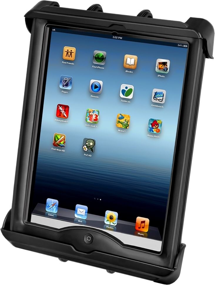RAM Mounts Universal Tab-Tite Halteschale für Apple iPad 1-4 (in LifeProof u. Lifeedge Schutzgehäusen) - AMPS-Aufnahme, Schrauben-Set