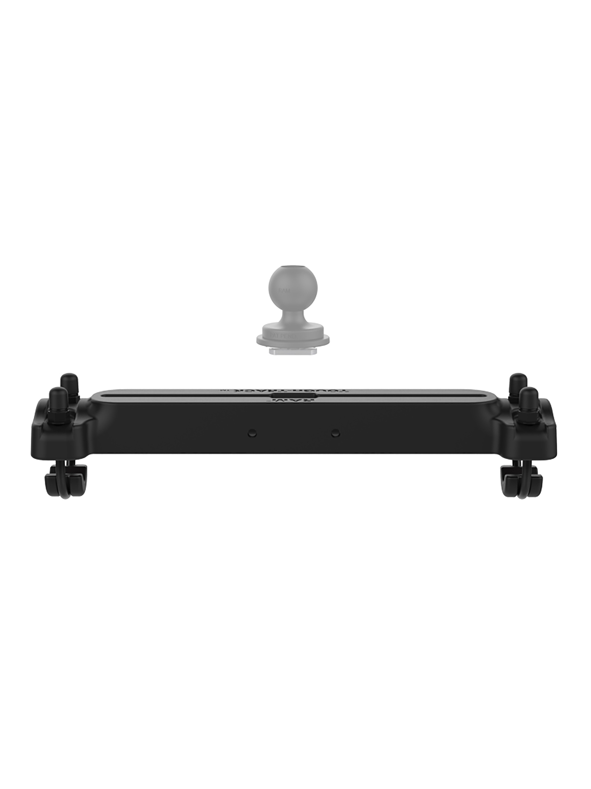 RAM Mounts Tough-Track Schiene für Rohr-Montage - 31,8-38,1 mm Durchmesser, 9 Zoll Schiene (228,6 mm)