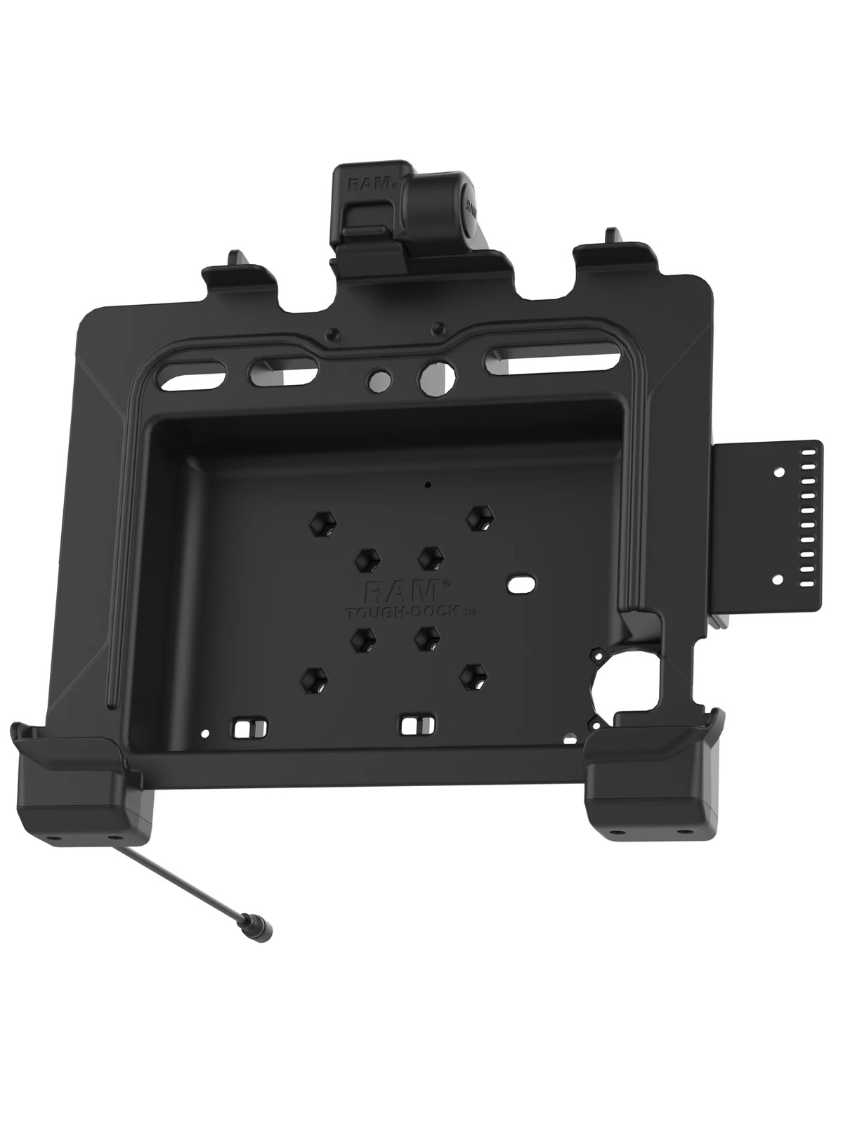 RAM Mounts Form-Fit Docking-Station für Zebra ET8x 2-in-1 Tablet - mit Stromversorung 5,5 mm Klinkenstecker, AMPS- u. VESA-Aufnahme