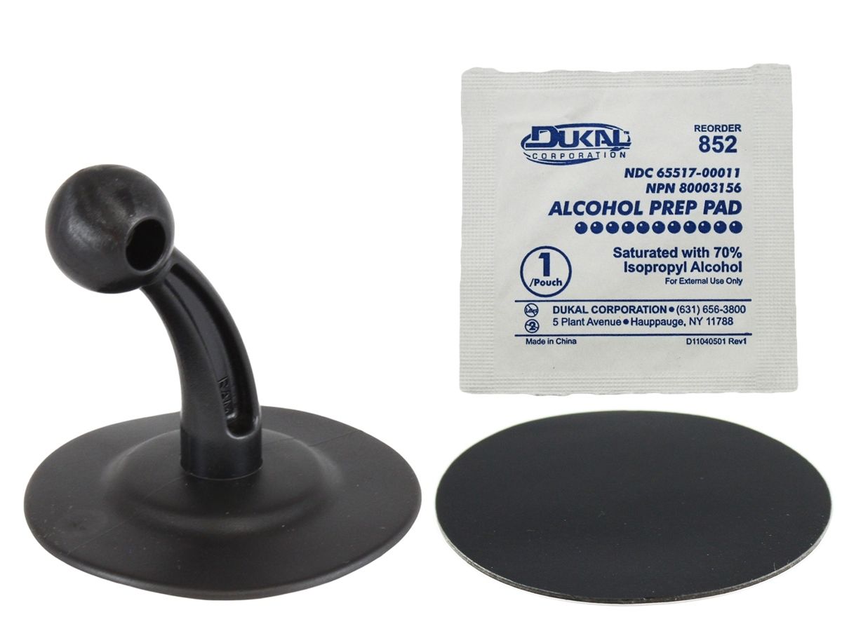 RAM Mounts Lil Buddy Basis mit Snap Link Kugel - Klebesockel, Verbundstoff, im Polybeutel