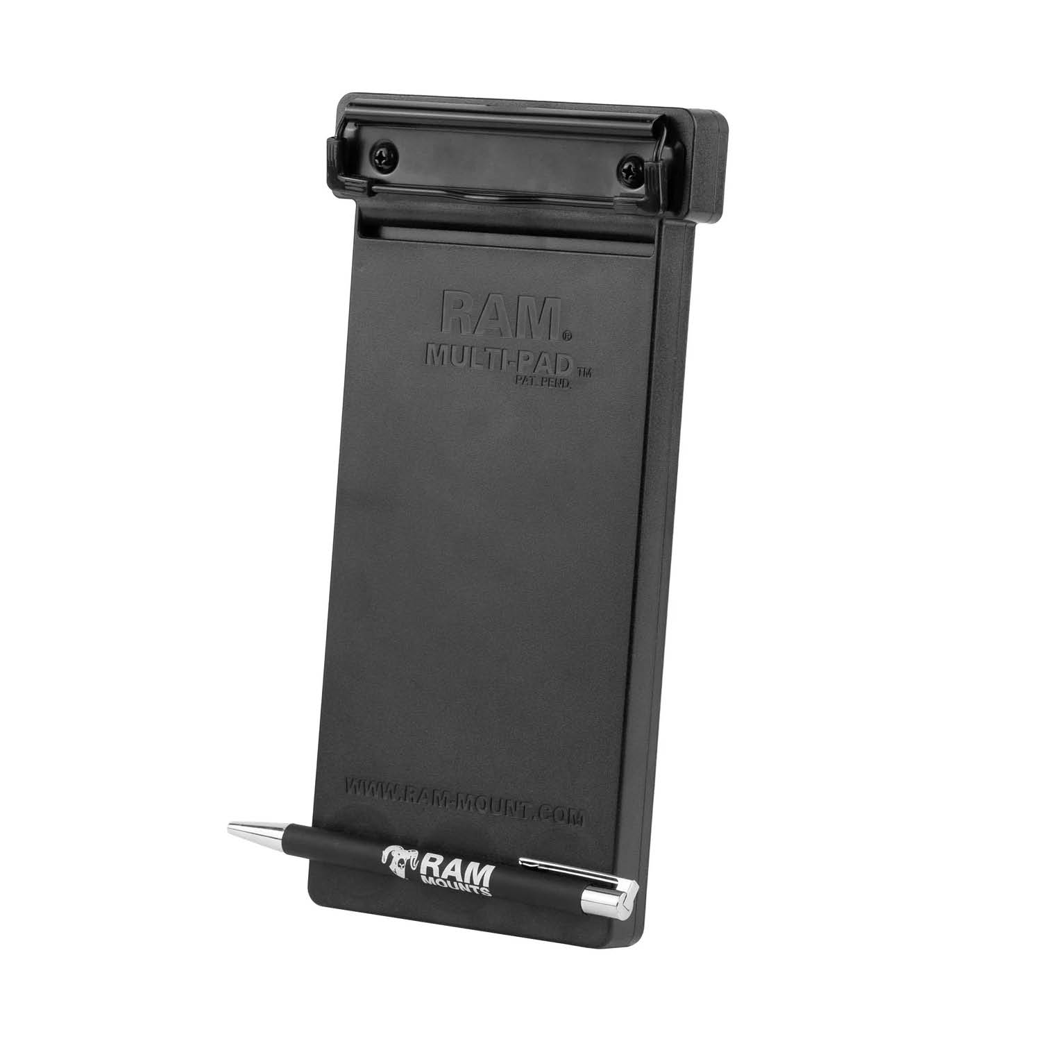 RAM Mounts Notizblockhalter - Magnetischer Stifthalter - 2 & 4-Loch AMPS - Inkl. Stift - Schrauben-Set