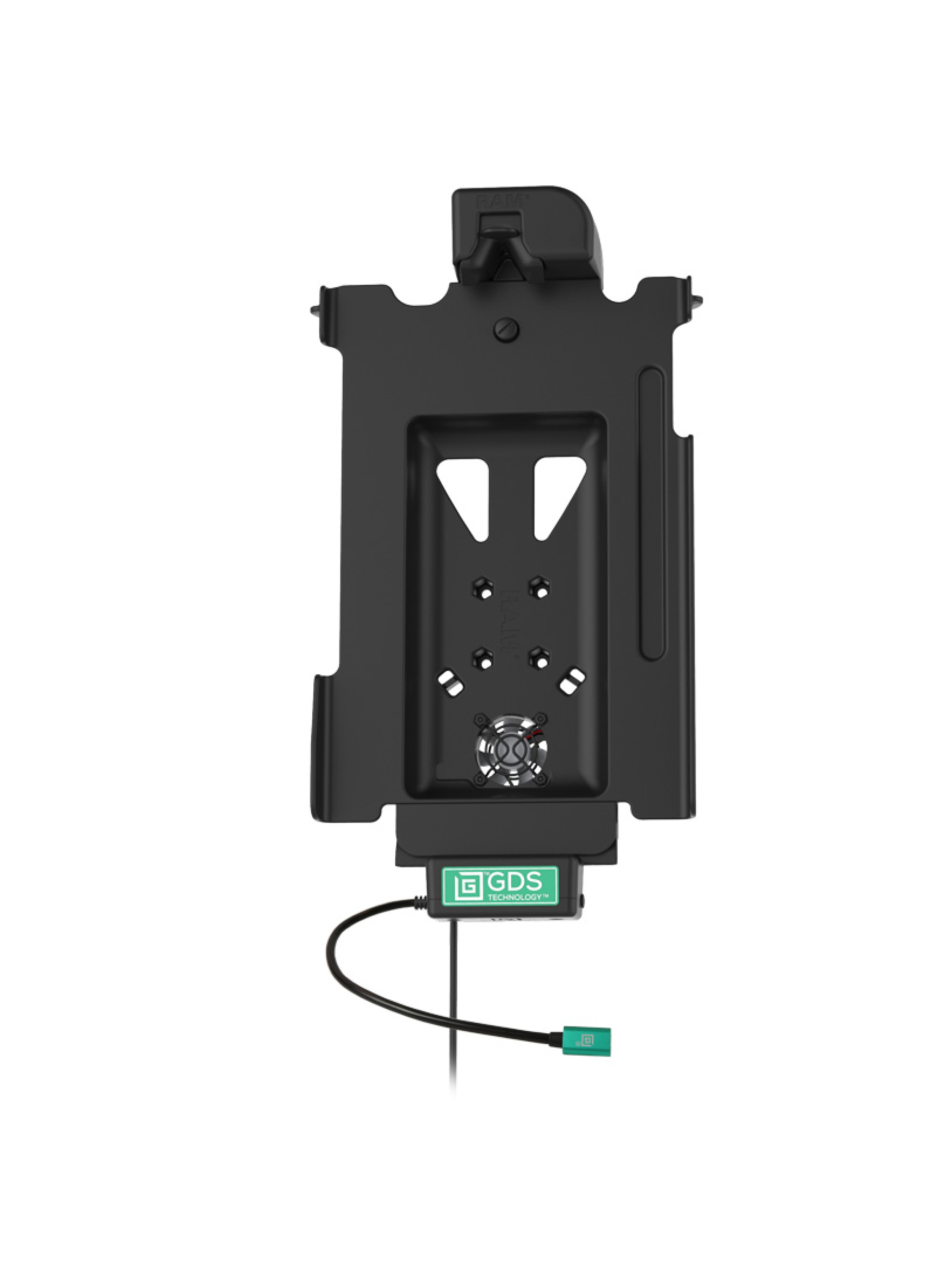 RAM Mounts GDS Cool-Dock Halteschale (Schnappverschluss) für Samsung Tab S7 FE, S7+, S8+, S9 FE+, S9+ & S10+ - in IntelliSkin Next Gen Schutzhülle - USB-C-Anschluss