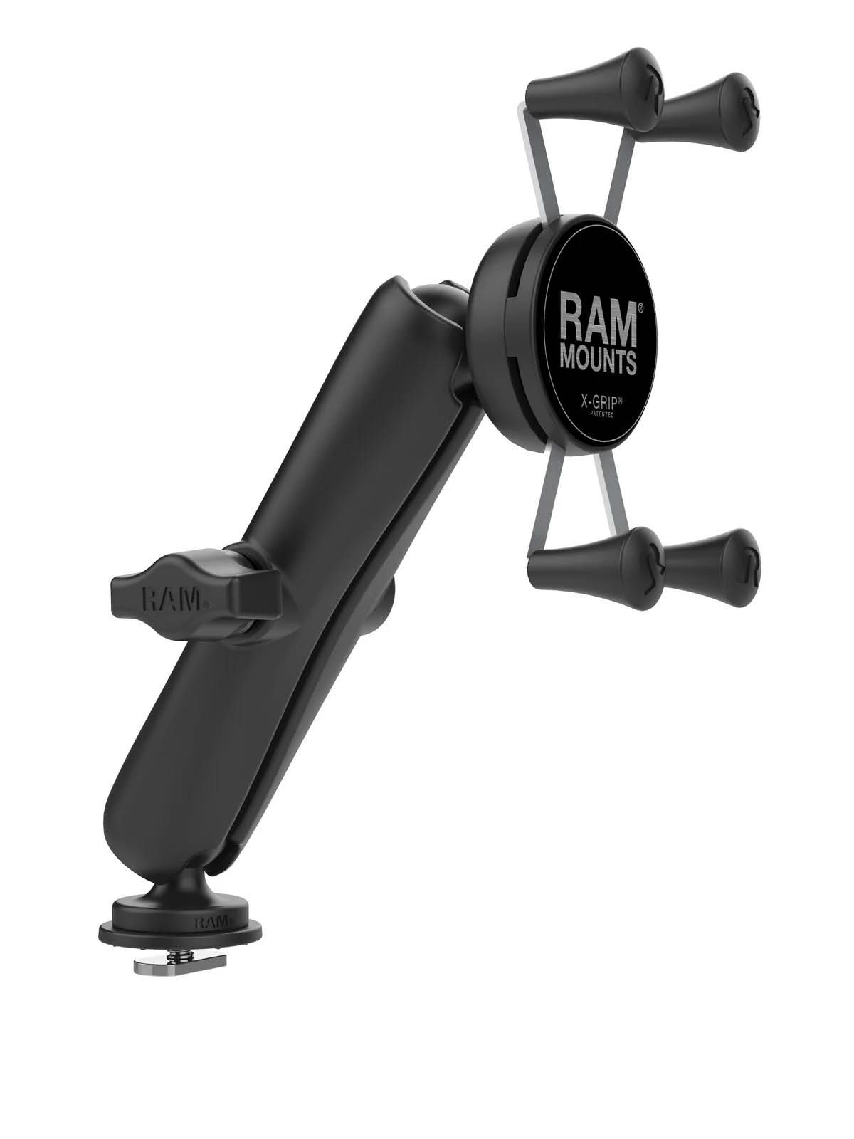 RAM Mounts Set mit X-Grip Halteklammer für Smartphones bis 82,6 mm Breite - B-Kugel (1 Zoll), Track-Ball, langer Verbindungsarm