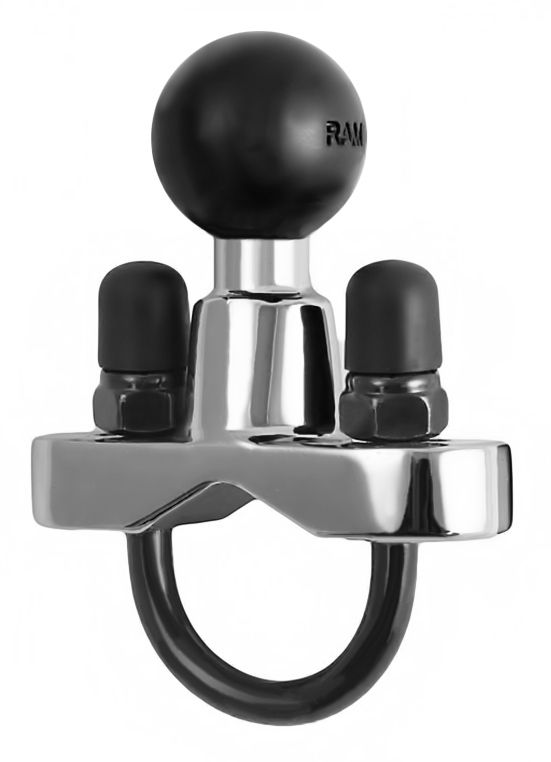 RAM Mounts Chrom-Klemmschelle - für 19,1-25,4 mm Durchmesser, B-Kugel (1 Zoll), im Polybeutel