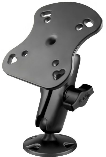 RAM Mounts Verbundstoff-Aufbau-Set für Humminbird/Apelco - runde Basisplatte, mittlerer Verbindungsarm, Adapterplatte, B-Kugel (1 Zoll), im Polybeutel