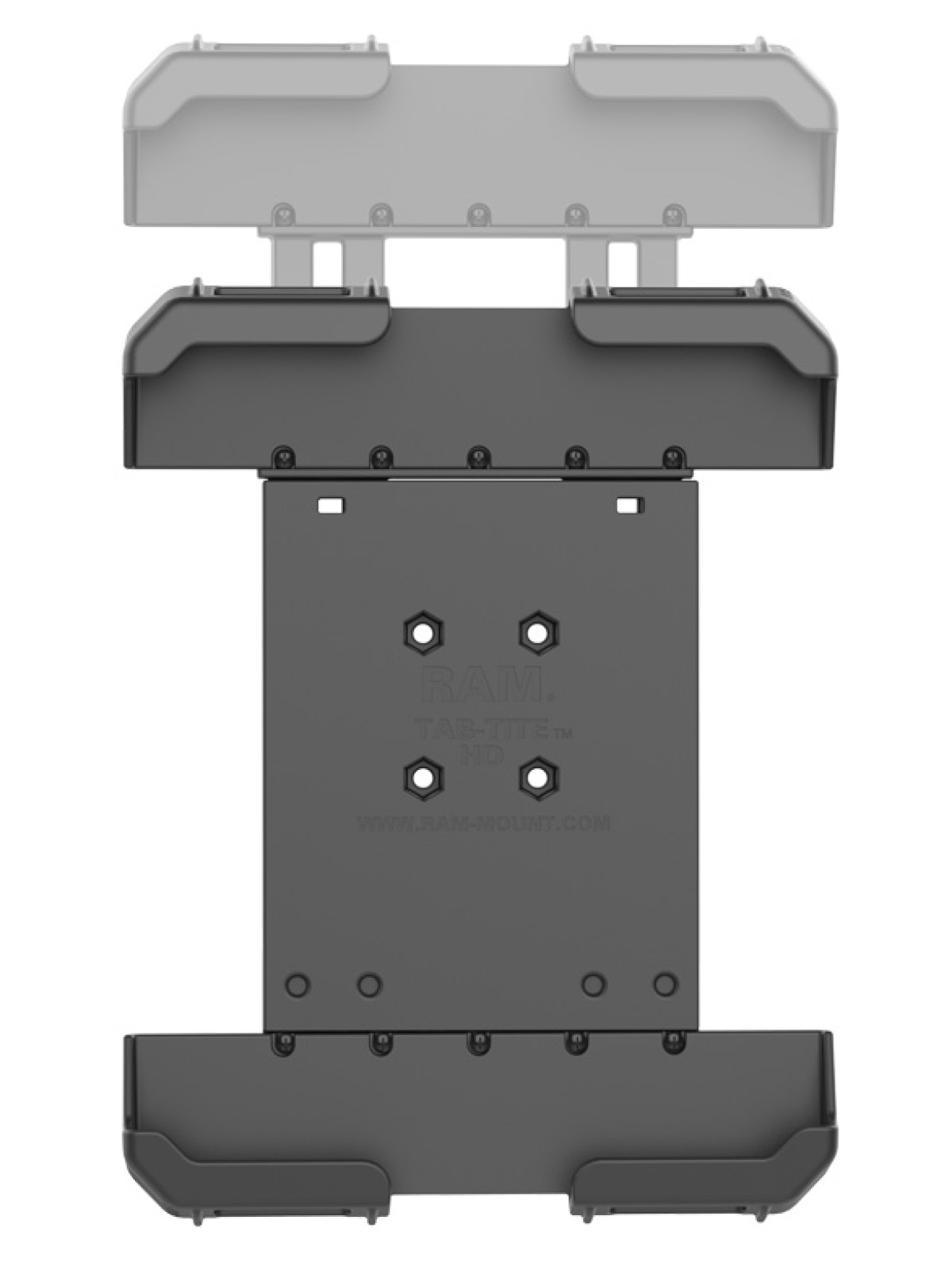 RAM Mounts Universal Tab-Tite Halteschale für 10,1-10,5 Zoll Tablets (mit/ohne Schutzgehäuse/-hüllen) - AMPS-Aufnahme, Schrauben-Set
