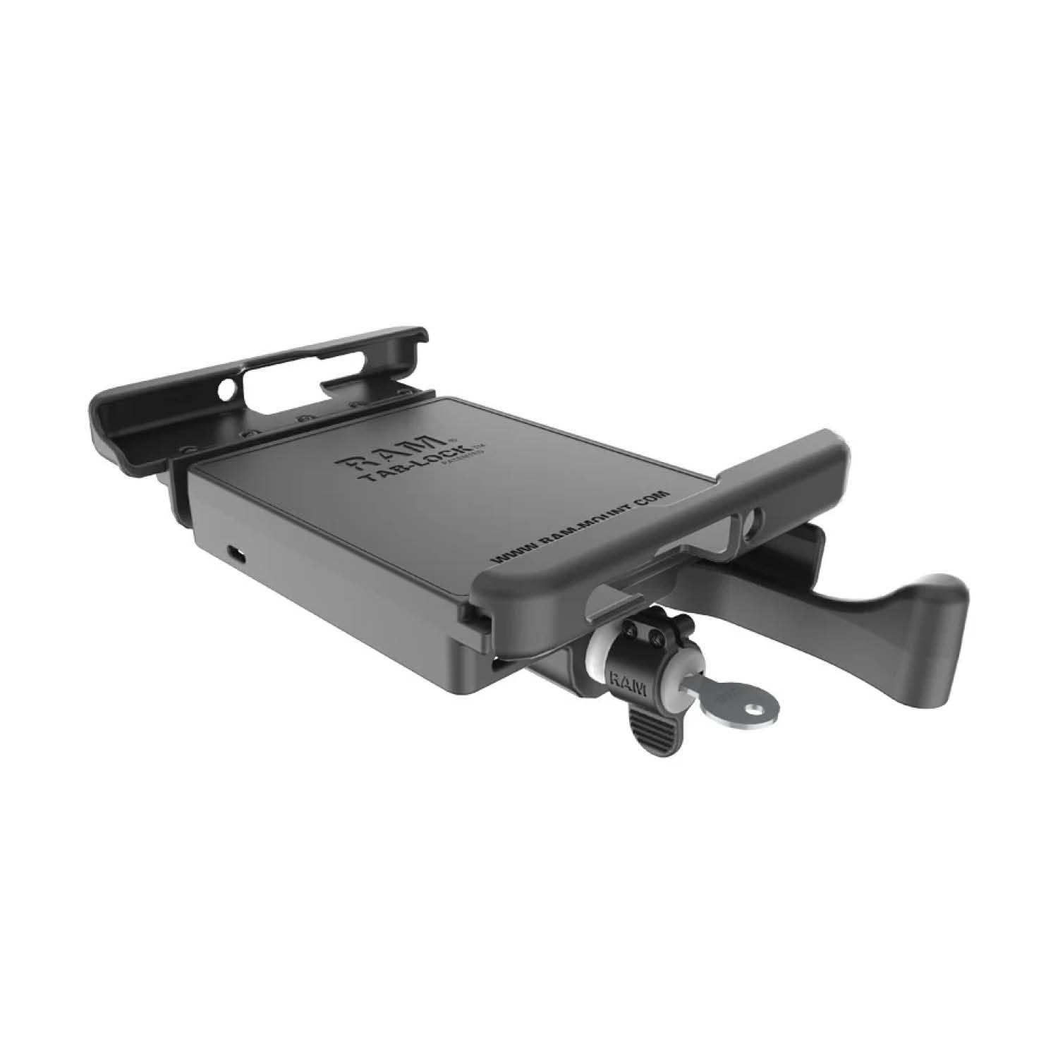 RAM Mounts Tab-Lock (abschließbar) Universal Halteschale für 7-8 Zoll Tablets (in Schutzhüllen) - AMPS-Aufnahme, Schrauben-Set