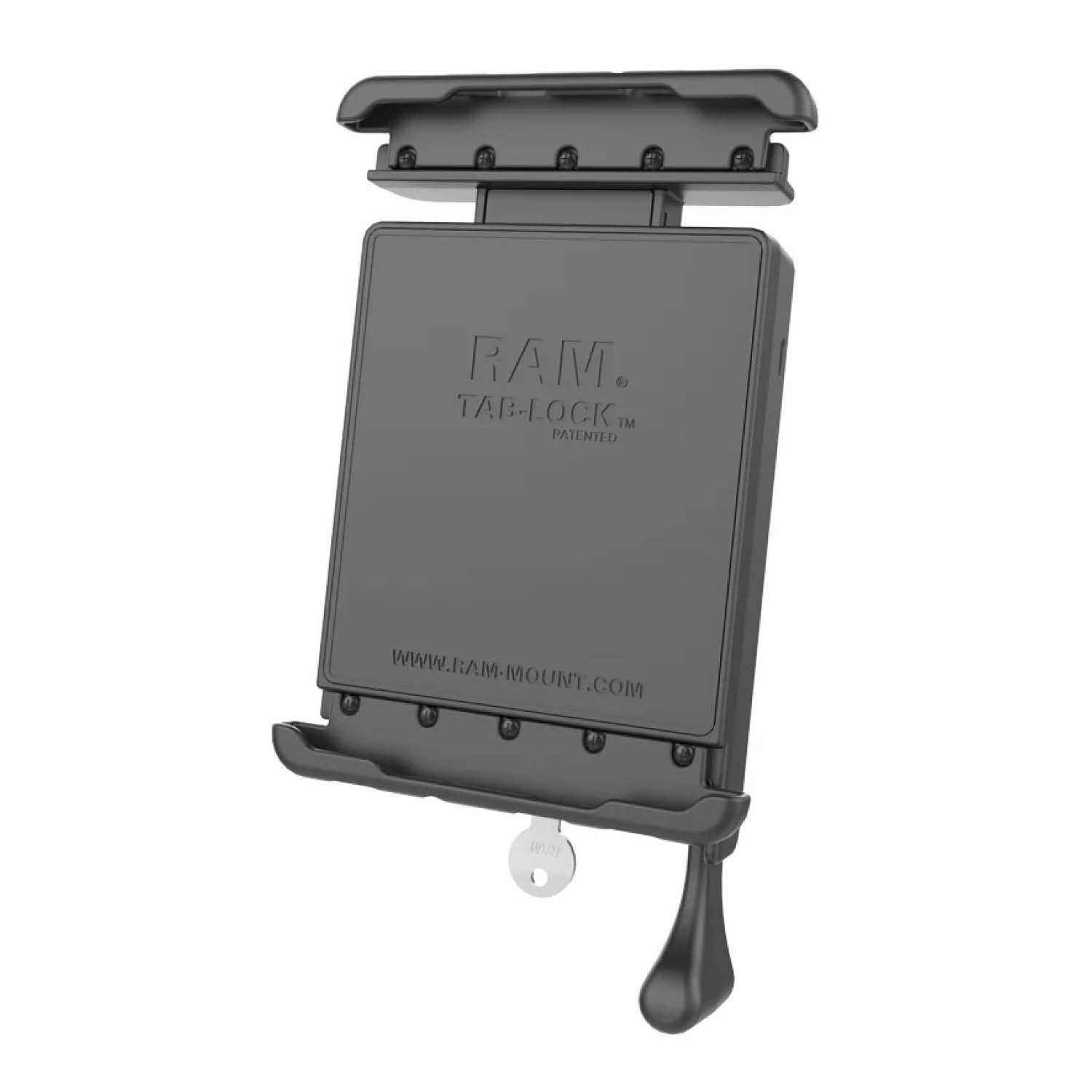RAM Mounts Tab-Lock (abschließbar) Universal Halteschale für bis zu 8 Zoll Tablets - AMPS-Aufnahme, Schrauben-Set