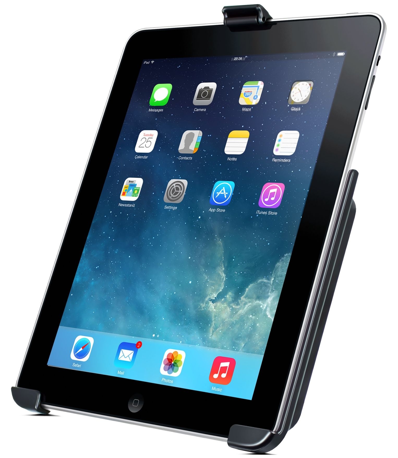 RAM® EZ-Roll'r™ Gerätehalteschale für Apple iPad 2, 3 & 4 (ohne Schutzhüllen/-gehäuse) - AMPS-Anbindung