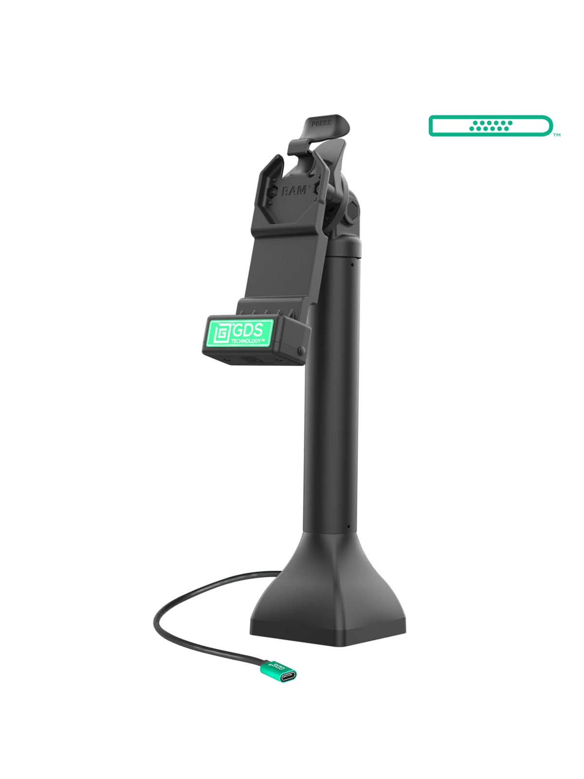 RAM Mounts GDS Uni-Conn Stand-Dockingstation (14 Zoll) - Dreh- & Schwenkbar - USB-C-Anschluss