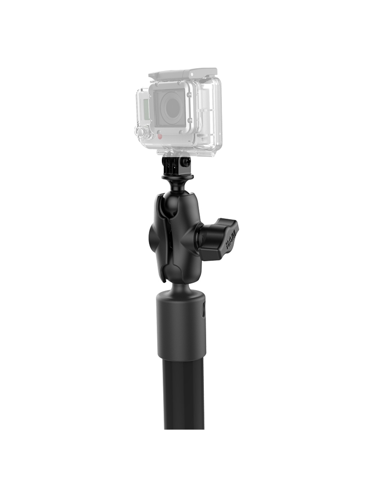 RAM Mounts Tough-Pole Action Kamera-Halterung mit Spline-Post-Stift - Verbundstoff, Ratchet-System, Gesamtlänge ca. 90 cm