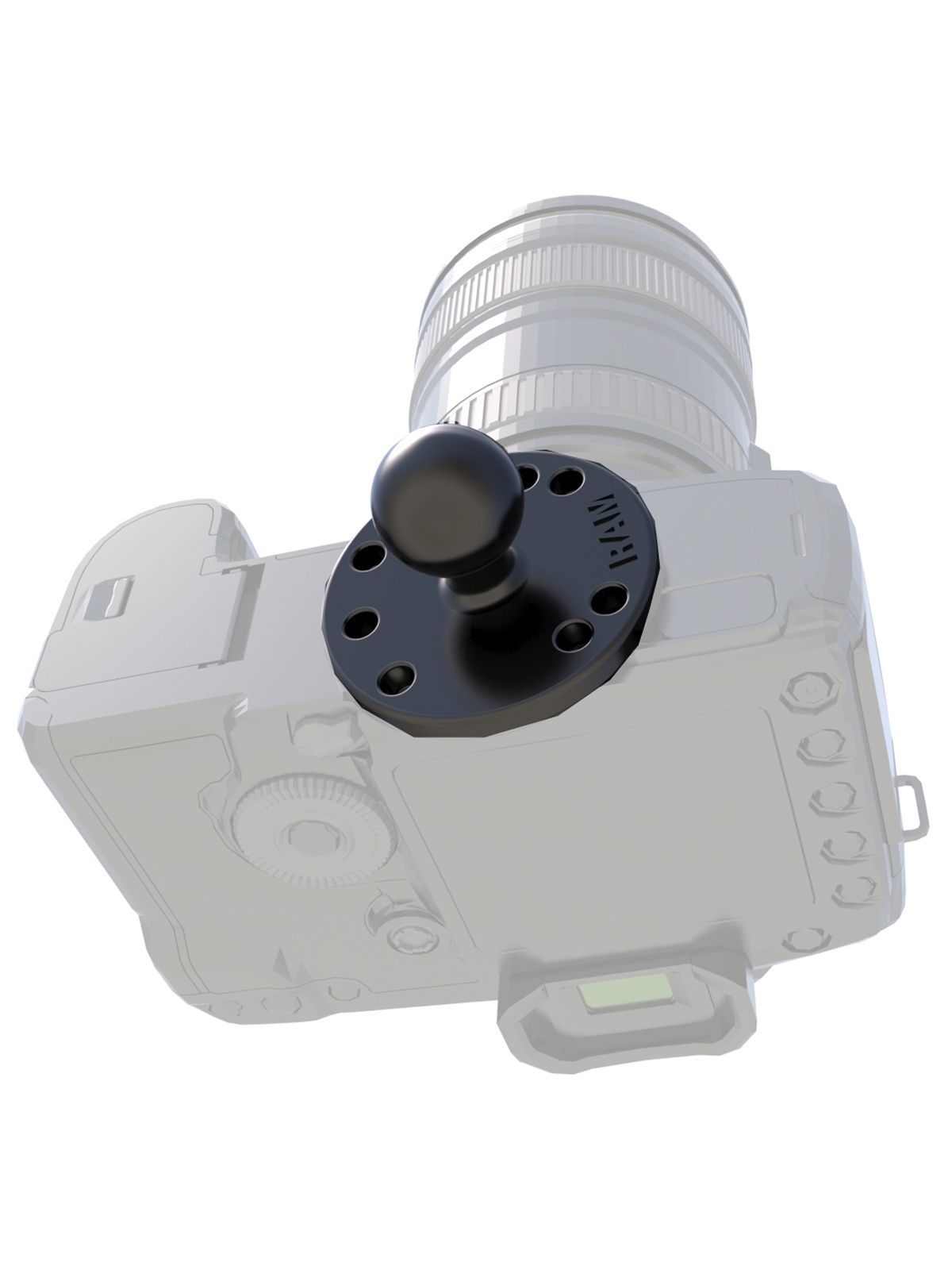 RAM Mounts Saugfuss-Kamerahalterung mit 1/4"-20 Gewindestift - mit Saugfuss, B-Kugel (1 Zoll), im Polybeutel