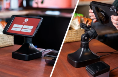 mPoS kiosk docking stations